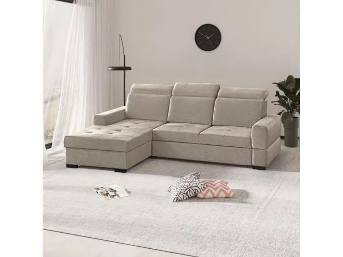 ECKSCHLAFSOFA Alex Mini hellbraun links