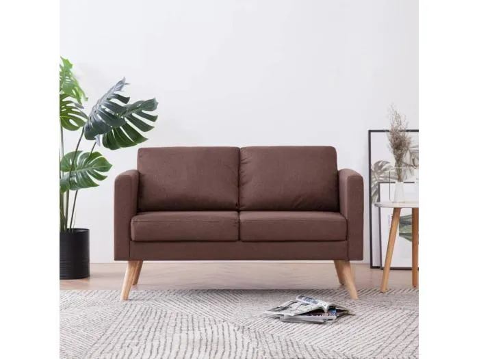 2-Sitzer-Sofa Stoff Braun