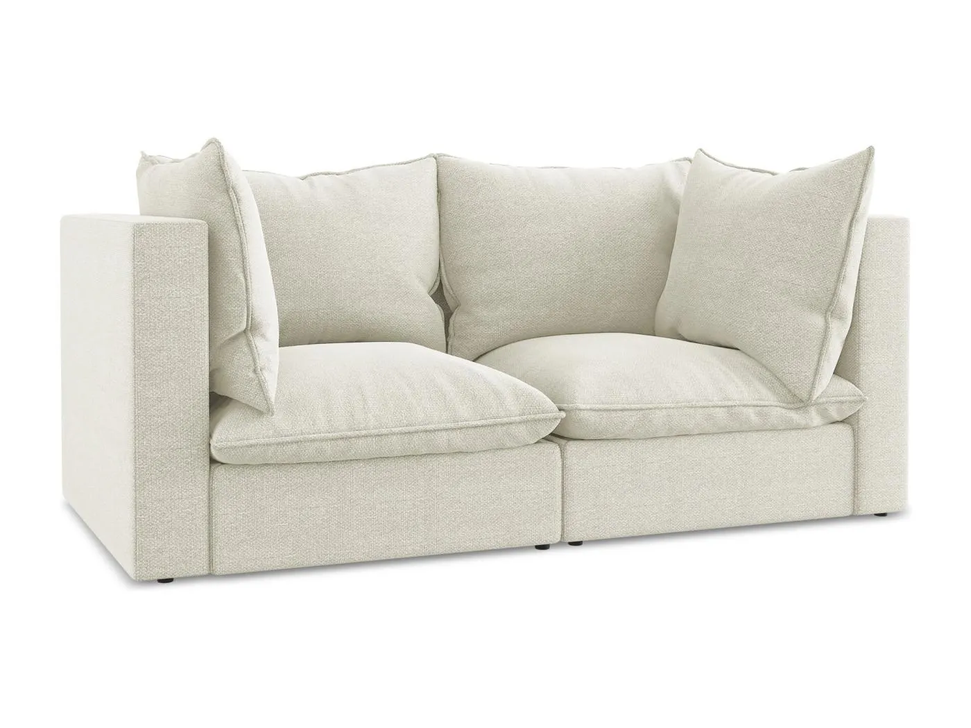 2-Sitzer Sofa - - Bouclé - Sand - MANAO