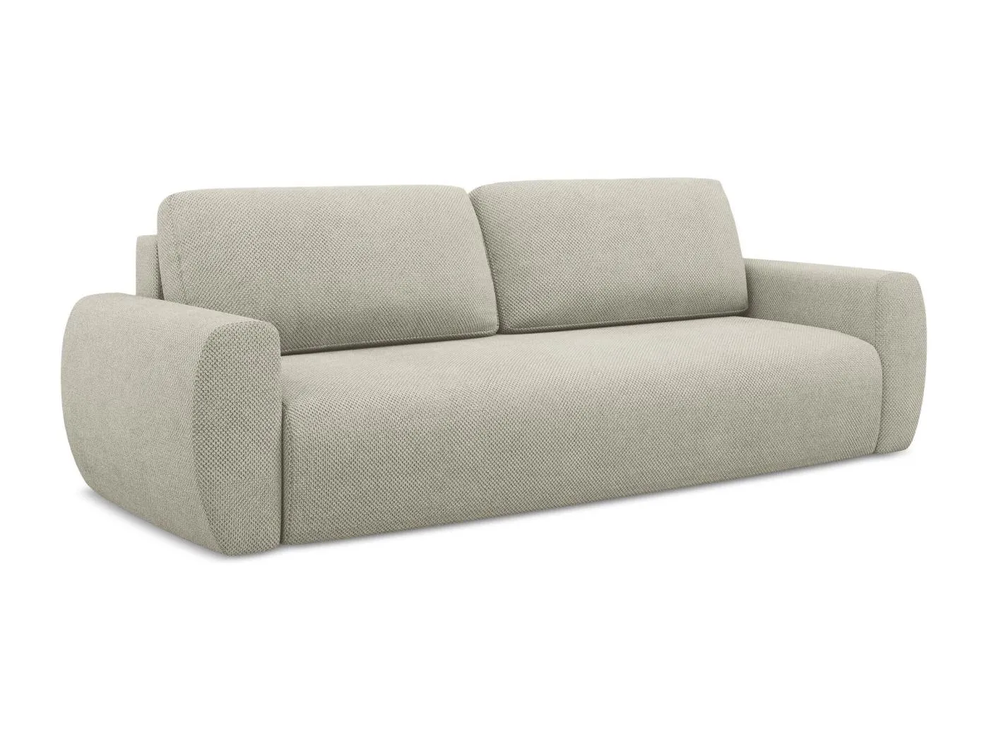 3-Sitzer Sofa mit Schlaffunktion - - Chenille - Hell beige - ANELA