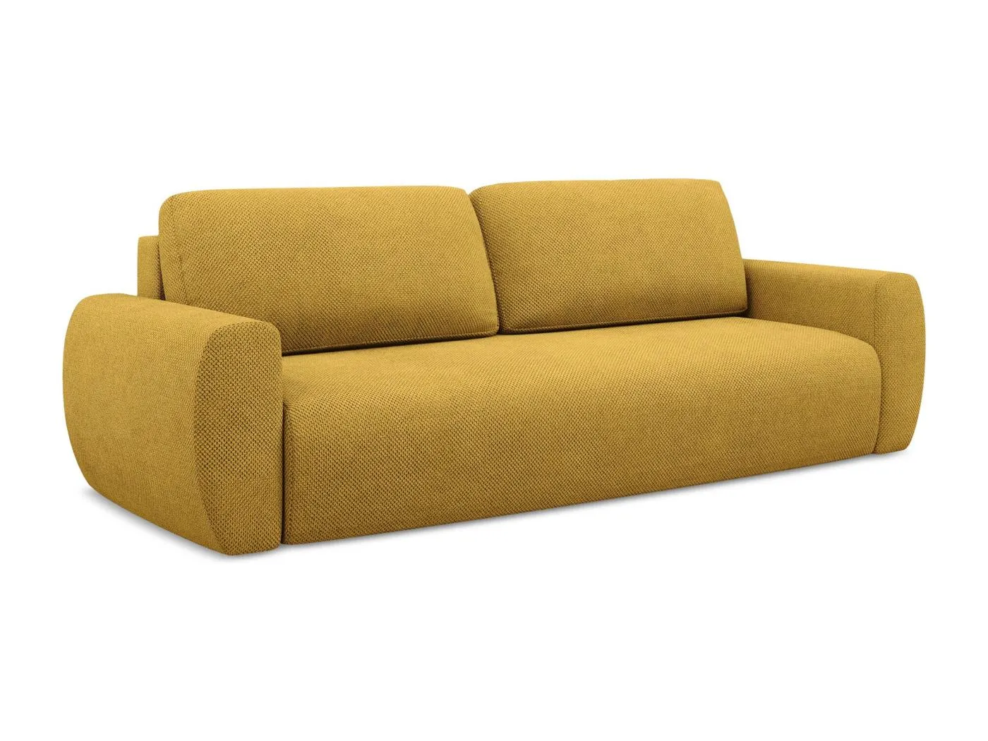 3-Sitzer Sofa mit Schlaffunktion - - Chenille - Senf - ANELA