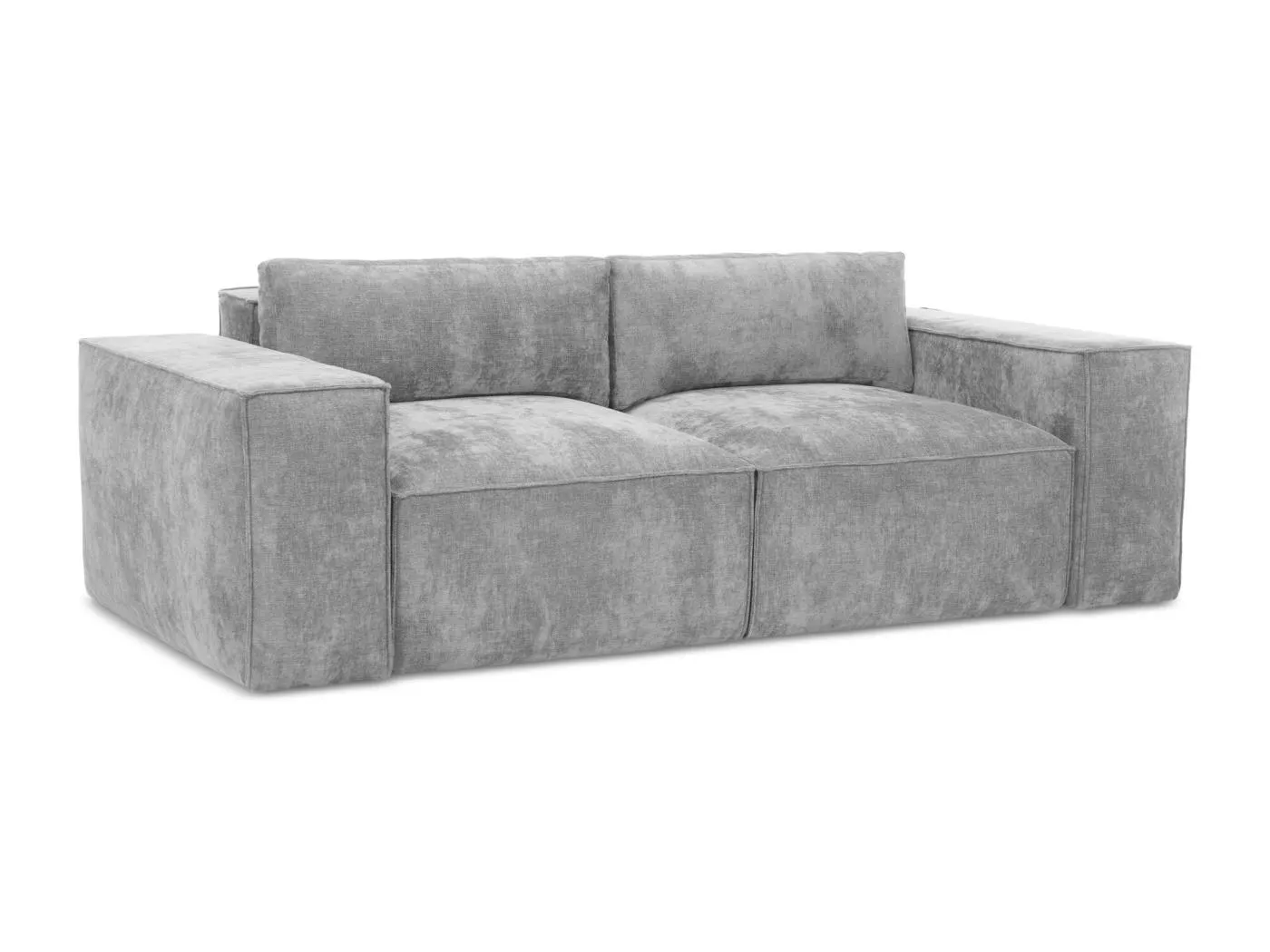 2-Sitzer Sofa mit Schlaffunktion - - Chenille - Hellgrau - HANA