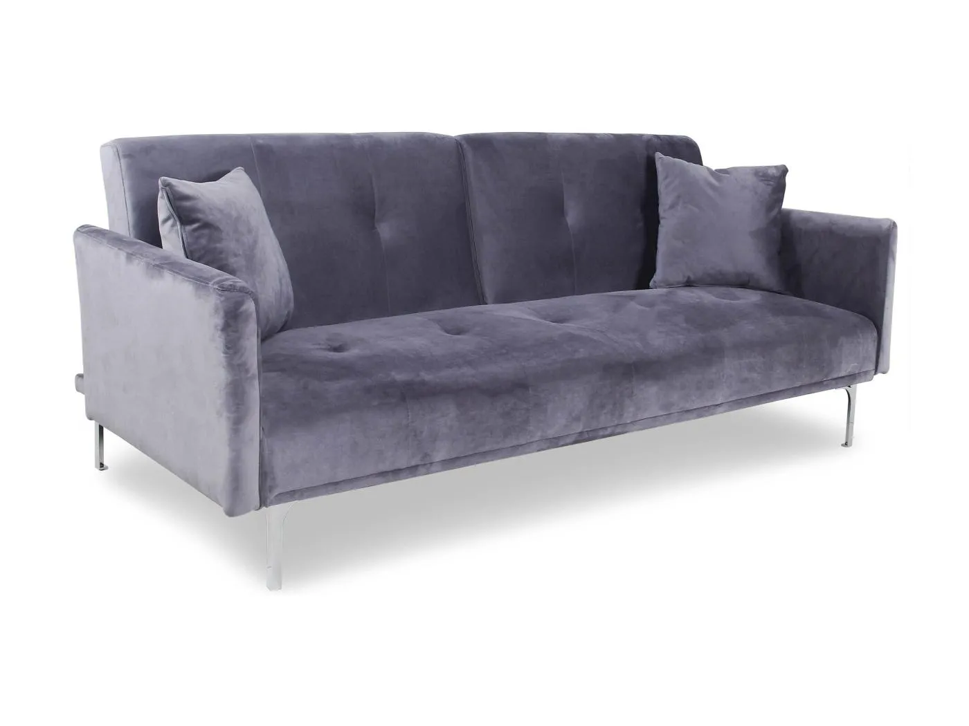 Schlafsofa 3-Sitzer "Lacla" Samt Grau 191cm