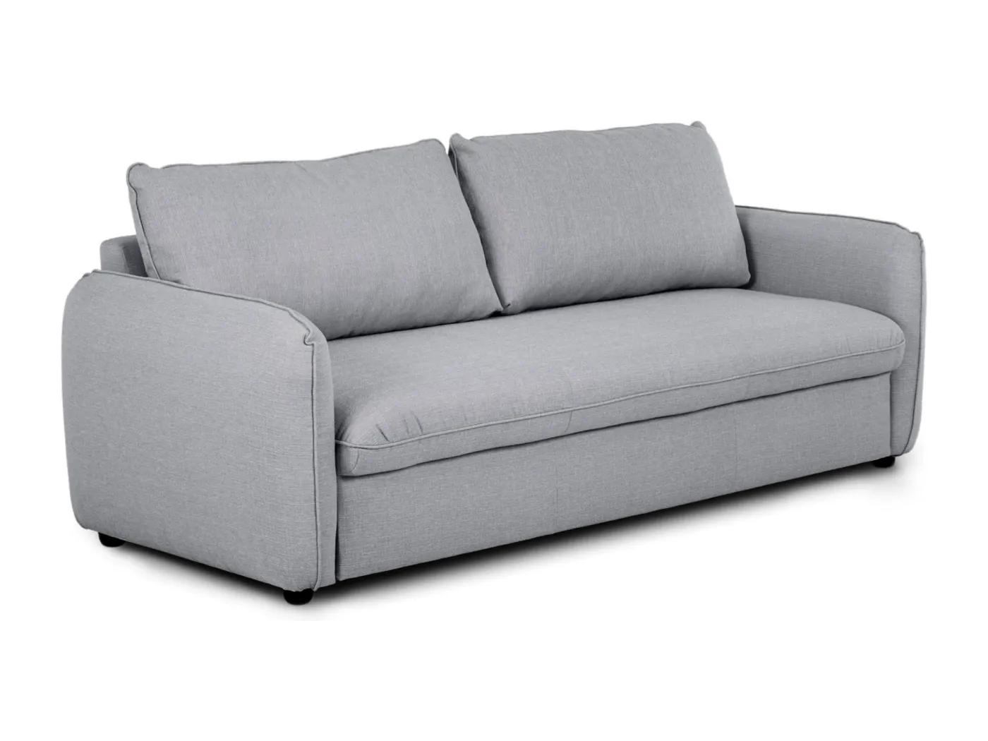 3-Sitzer Schlafsofa - EasyBed System schwarzem graue