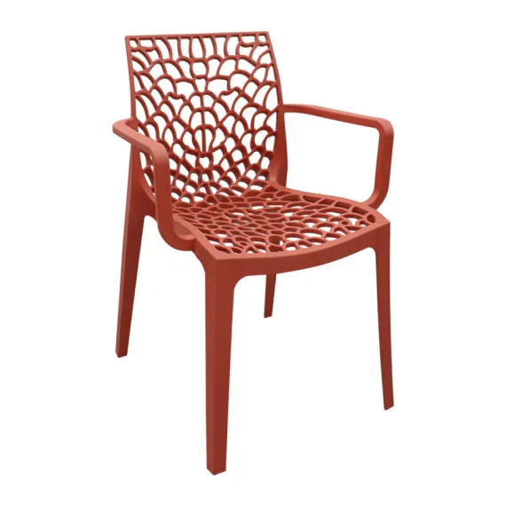 Stapelbarer Stuhl mit Armlehnen DARLENE aus Polypropylen