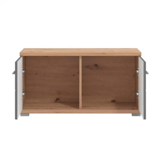 Eingangsschrank mit Türen LANZAROTE in handwerklicher Eichenfarbe