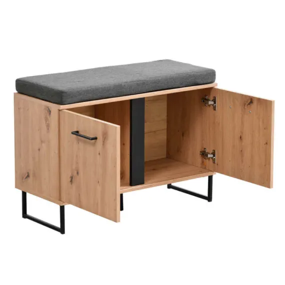 Niedriges Eingangsmöbel SARDINIA aus handwerklich gefertigtem Eichenholz