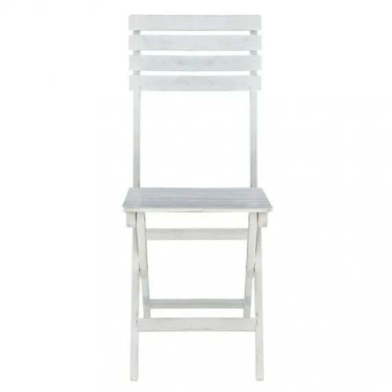 Weißer Massivholz-Klappstuhl DALILA