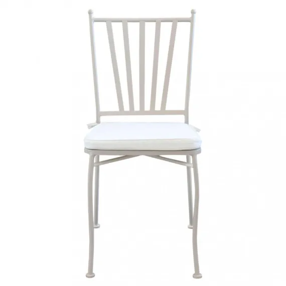 Eisenstuhl für den Außenbereich mit Kissen GIUNONE