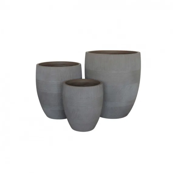 Set aus 3 modernen Vasen Mohnblume in verschiedenen Farben