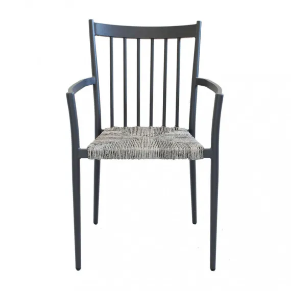 Stapelbarer Sessel aus Aluminium und Polyrattan für den Außenbereich MARTINICA