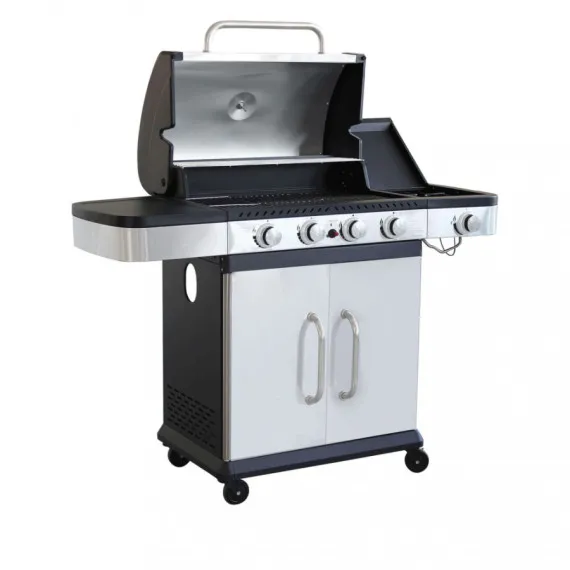 Gasgrill DAVIS aus Edelstahl 4 Brenner + 1 seitlich