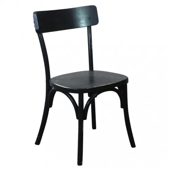 Vintage Holzstuhl schwarz POLLY