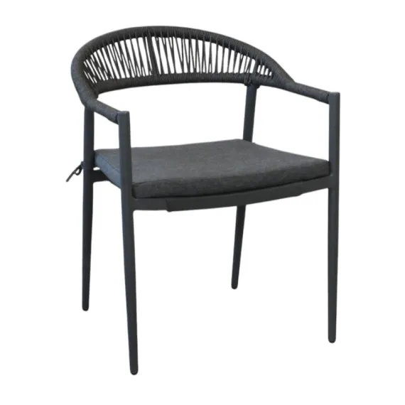 Außenstuhl aus Aluminium mit Seil CORRIENTES