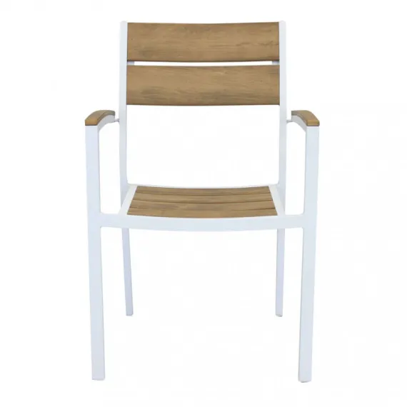 CAYMAN Gartenstuhl aus Aluminium und Polywood