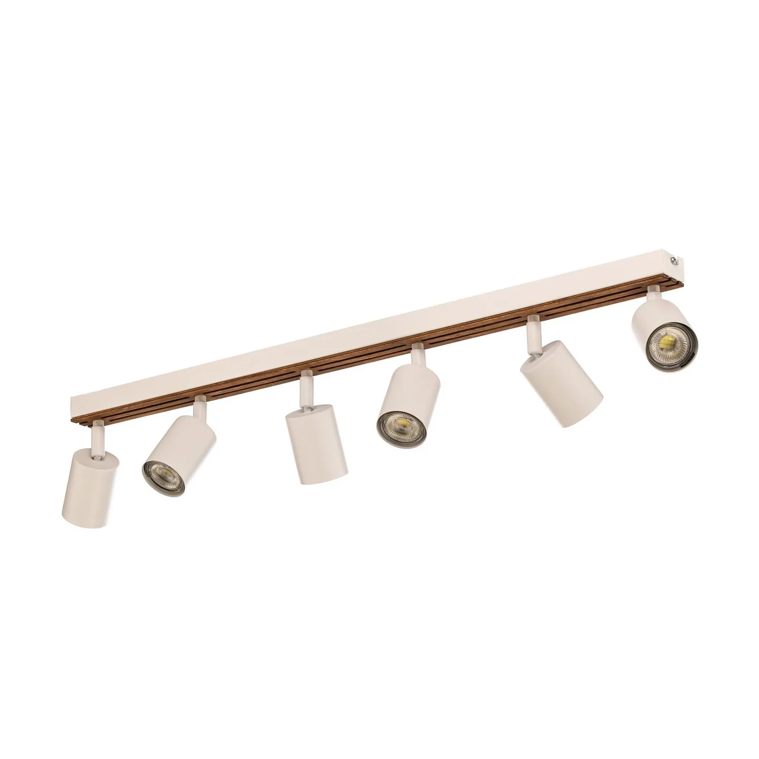 Envostar Deckenspot Lampe Leuchte Tino Sechsflammig Weiß Holz B-Ware