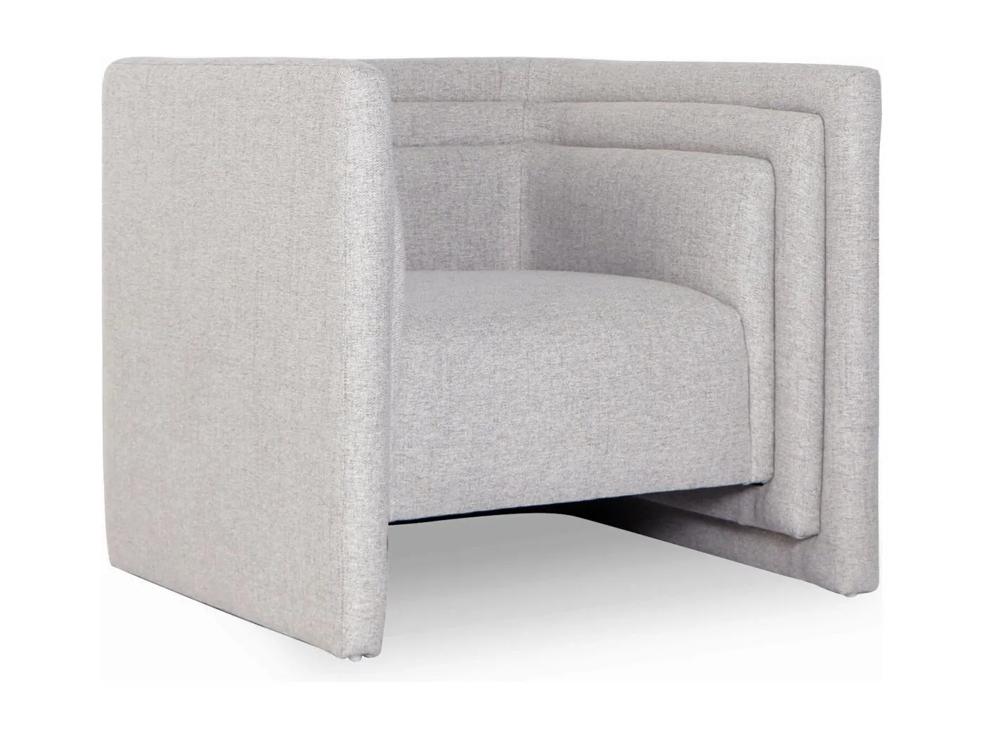 Fauteuil moderne style cubique Fredonia Tissu Gris