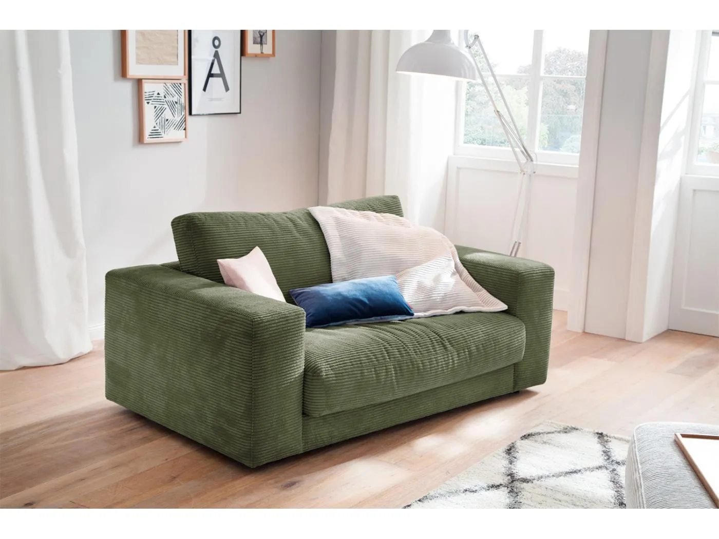 Relaxsessel - Grün Cord - MADELINE