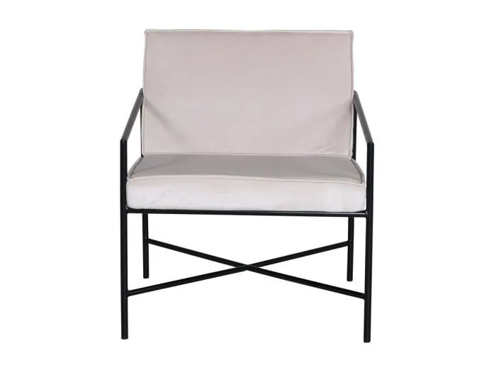 Rakel Sessel Velour beige.