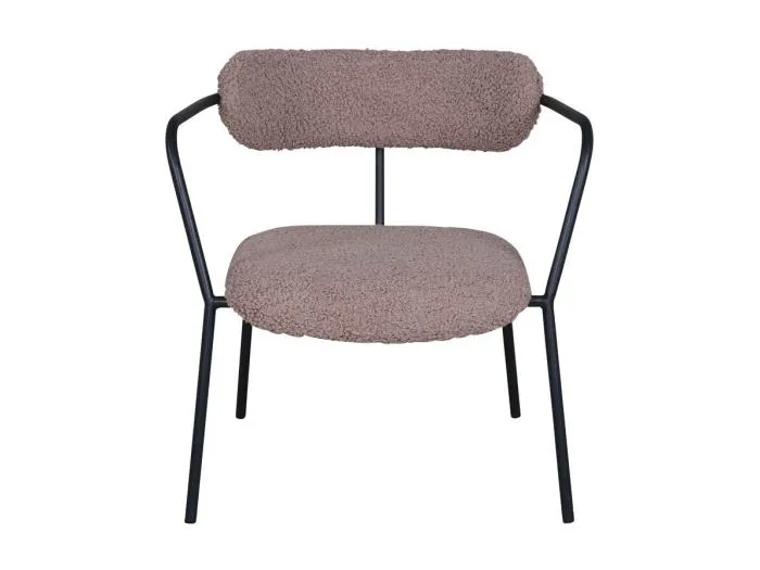 Fluffy Sessel teddy Stoff braun.