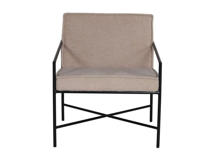 Rakel Sessel teddy Stoff beige.