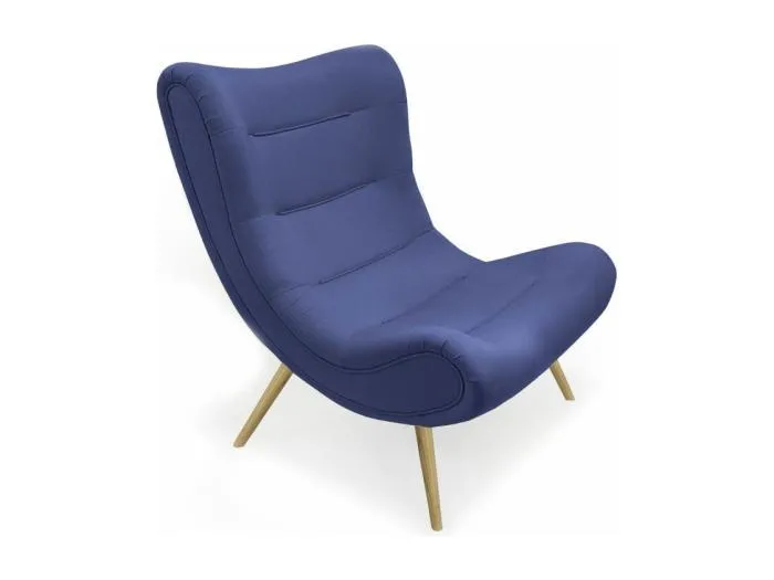 Fauteuil scandinave Romilly Tissu Bleu