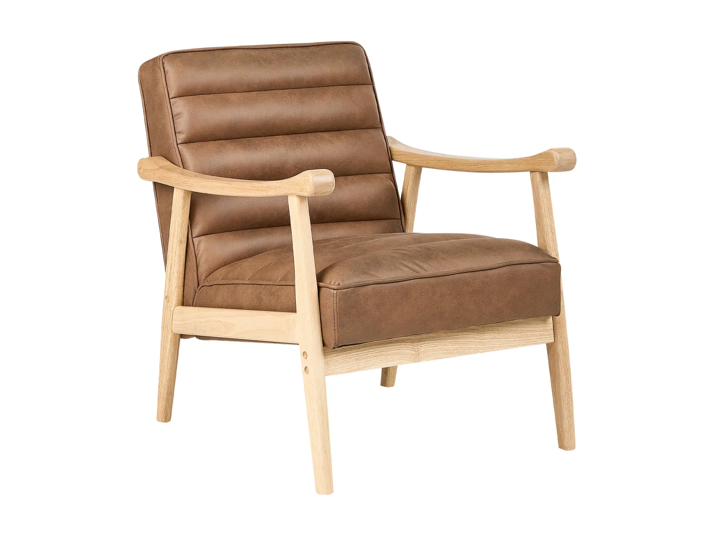 Sessel LEKNES Kunstleder Braun