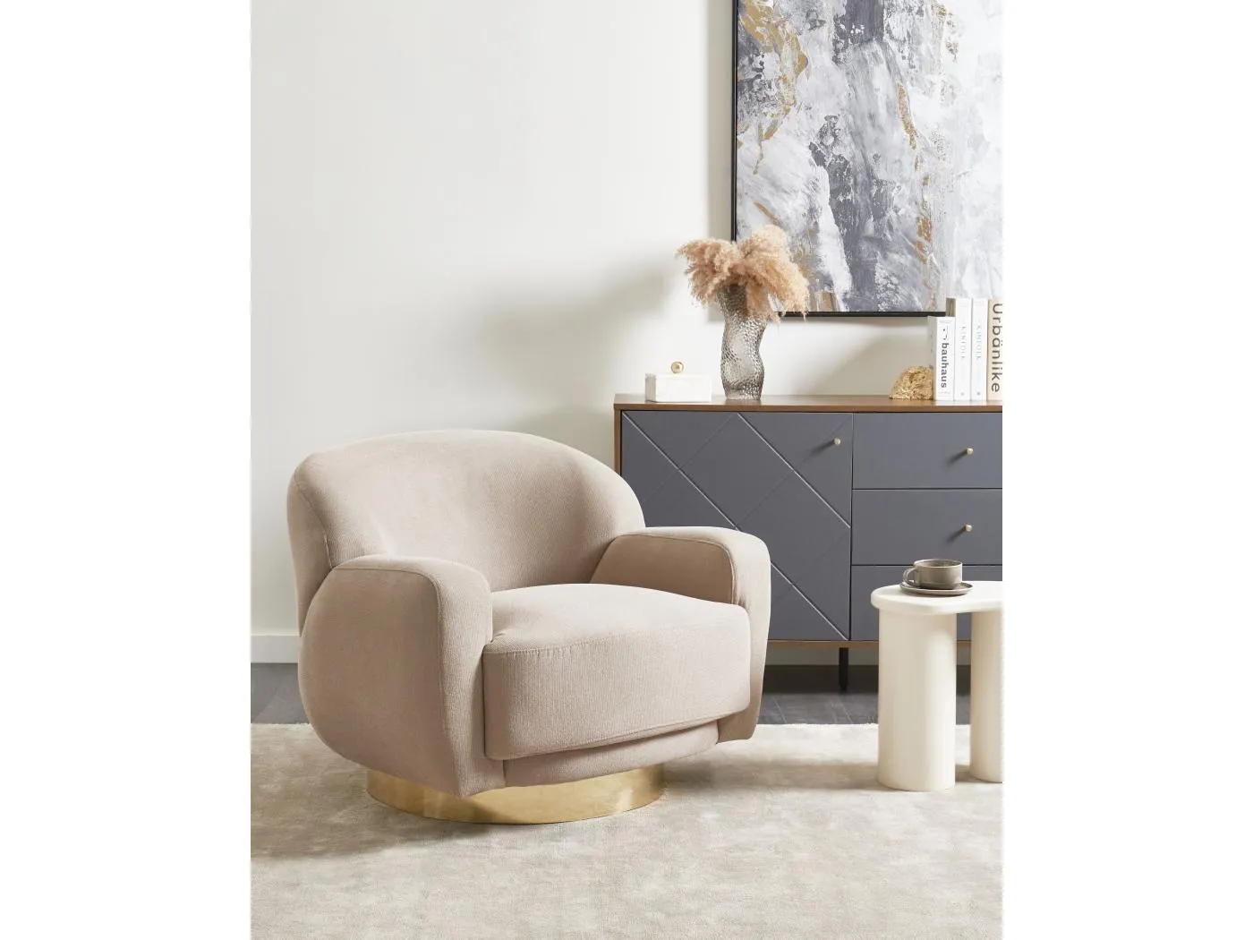 Sessel LEJRE Stoff Taupe