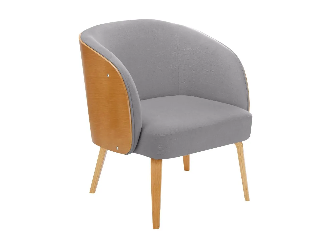 Alzey | Sessel aus weichem Stoff grau