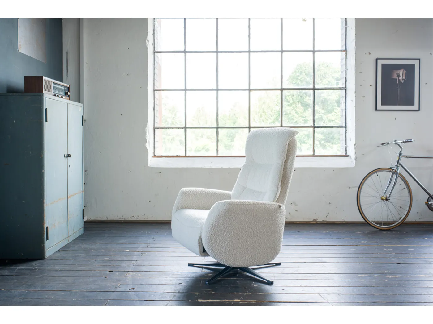 Relaxsessel - Hellgrau Webstoff - SARI