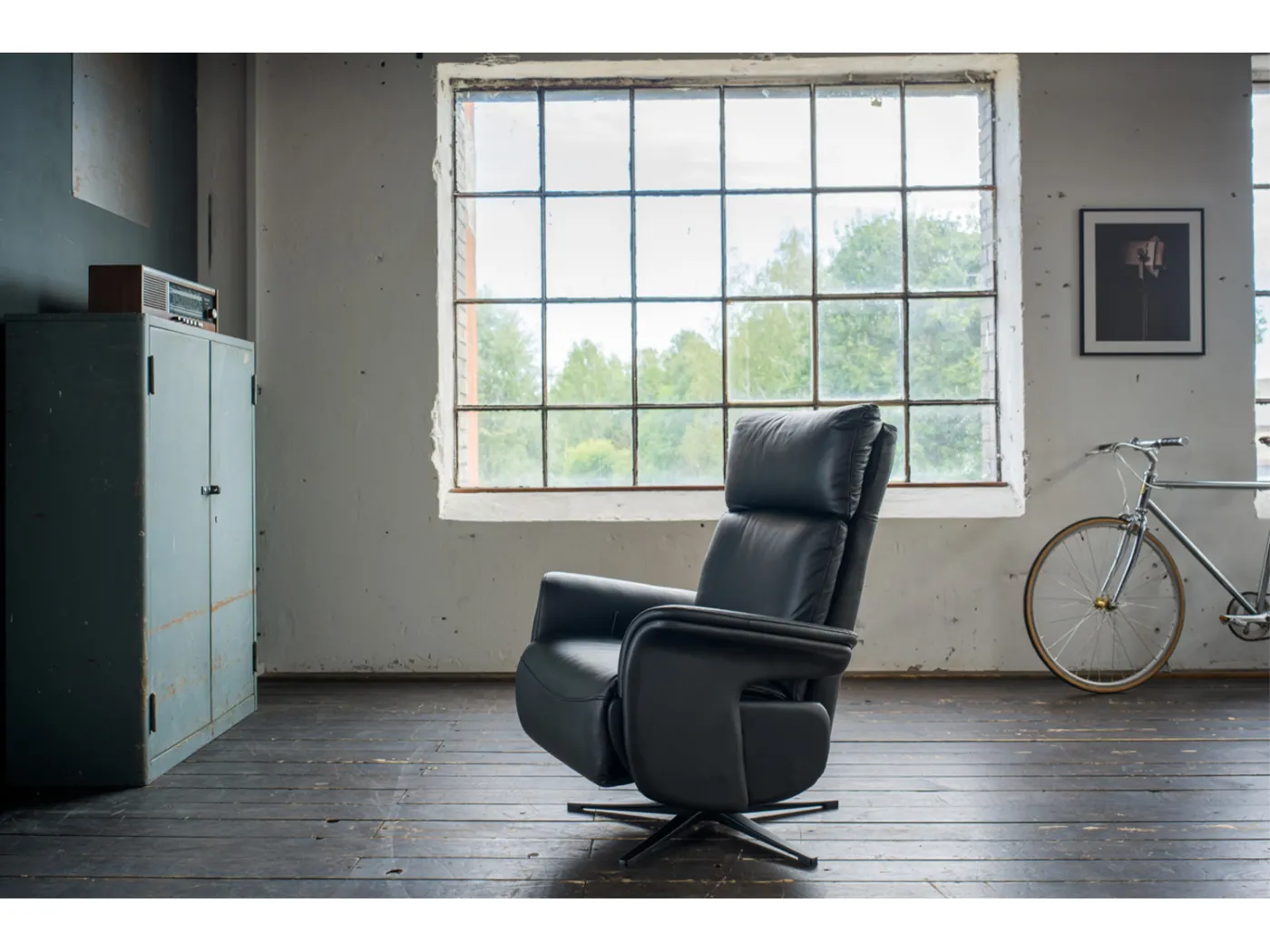 Relaxsessel - Schwarz Leder - NAMA