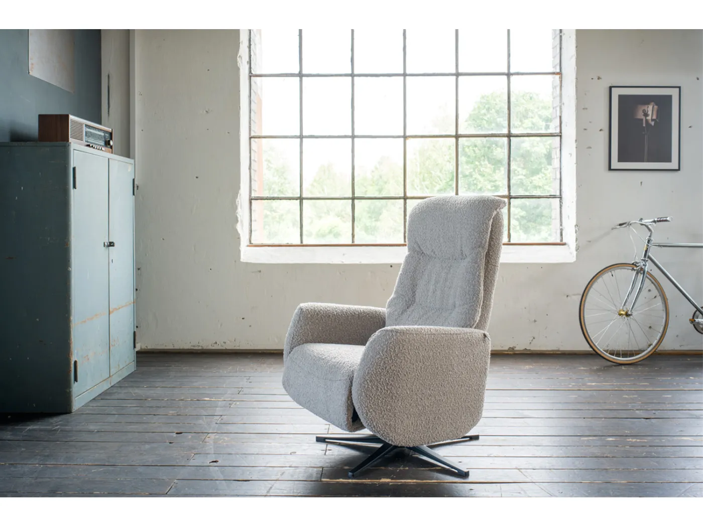 Relaxsessel - Taupe Webstoff - SARI
