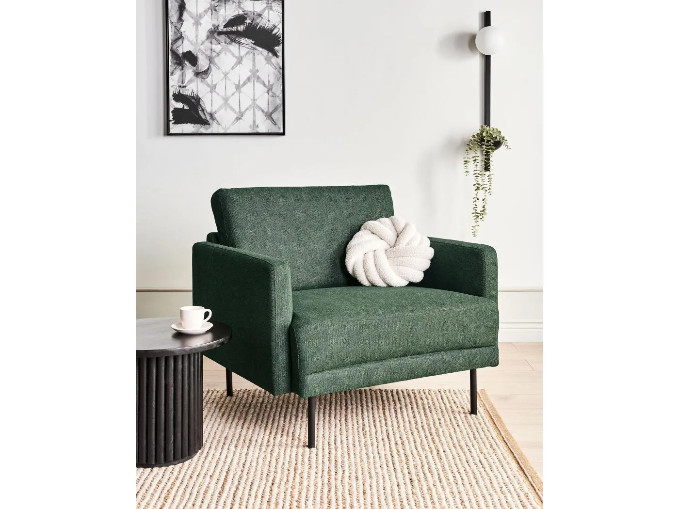 Sessel BREDA Stoff Dunkelgrün