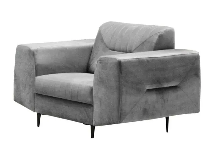 RELAXSESSEL Venezia hellgrau mit schwarzen Beinen