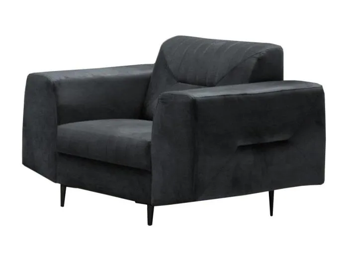 RELAXSESSEL Venezia dunkelgrau mit schwarzen Beinen