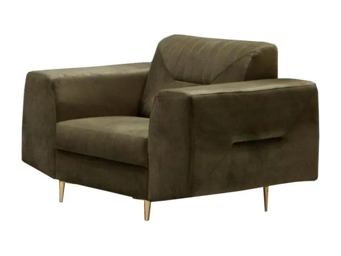 RELAXSESSEL Venezia olivgrün mit goldenen Beinen