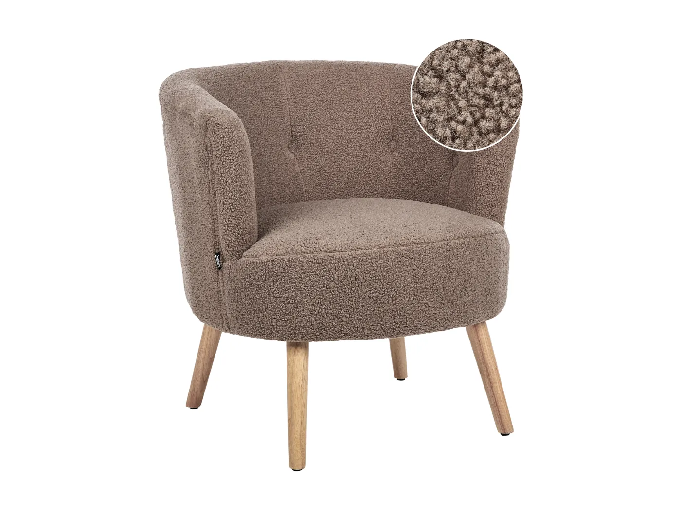 Sessel ODENZEN Bouclé Braun