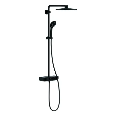 Duschsystem Euphoria SmartControl 310 Duo 22120, mit Thermostatbatterie, Duscharm 450 mm, phantom black