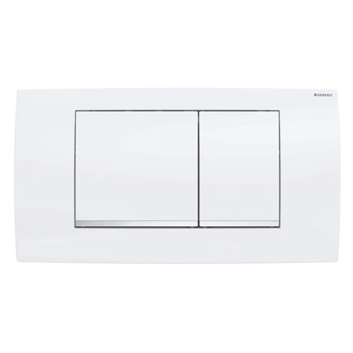 Geberit Betätigungsplatte „Twinline30“ in weiß / glanzverchromt