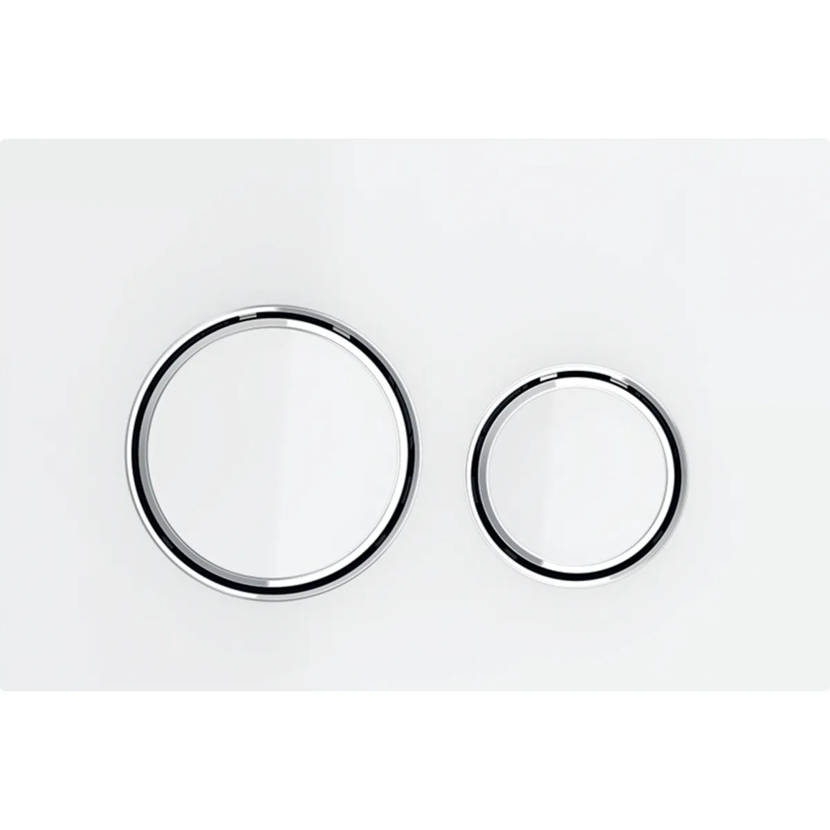 Sigma21 Betätigungsplatte für 2-Mengen-Spülung, Metallfarbe verchromt: verchromt, weiß