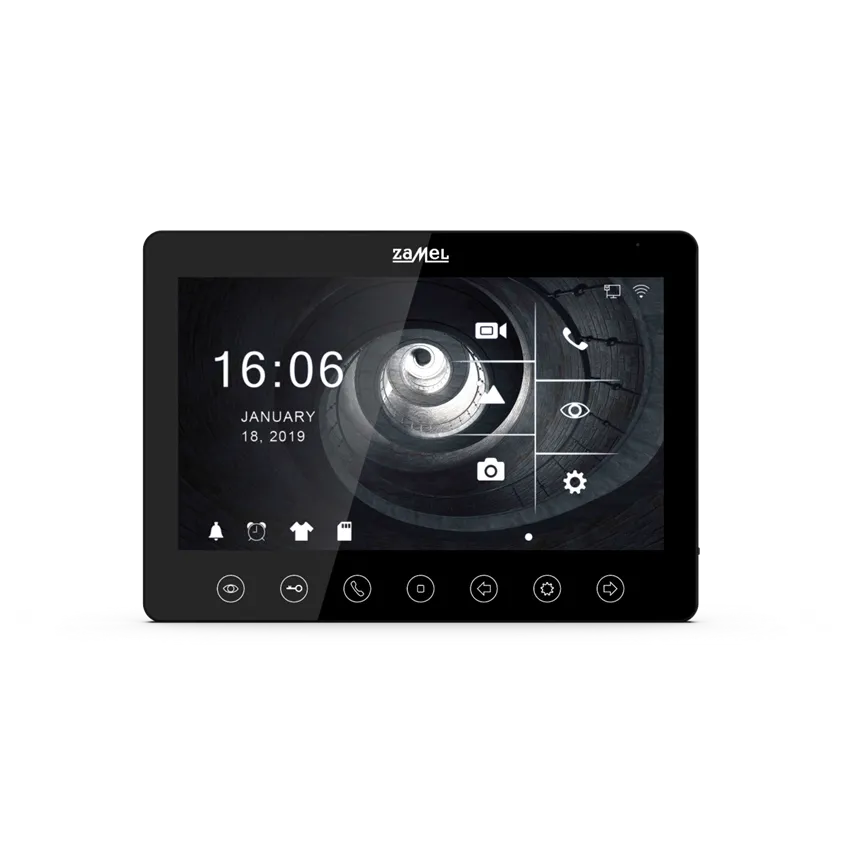 10" IPS HD Videomonitor mit berührungsempfindlichen Tasten schwarz Zamel VP-810BHDMWIFI