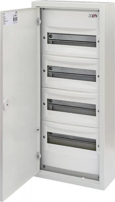 Aufputz-Schaltschrank mit 4 Reihen und 48 Modulen, IP30 001101378 ETI