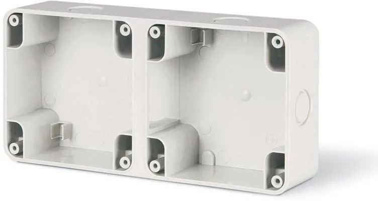 Aufputzdose M95x2, , IP66, grau, SCAME PROTECTA 137.102