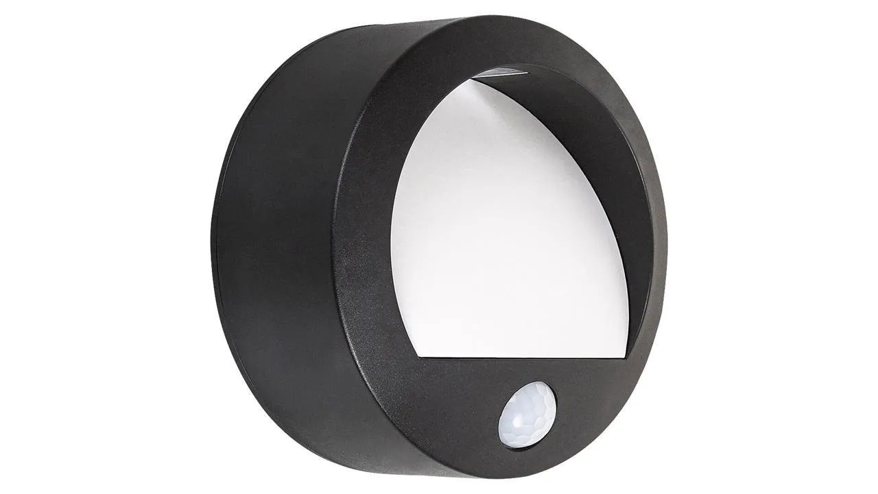Außenwandleuchte mit Bewegungsmelder AMARILLO LED 1.5W 3000K 50lm schwarz IP44 Rabalux 7969