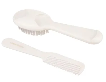 Canpol Babies - Bürste und Kamm für Babys 56/160 Weiß geölt
