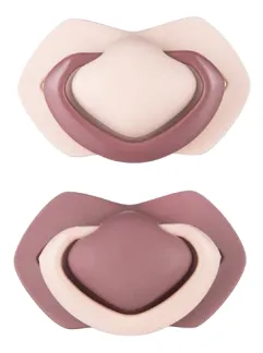 Canpol Babys - Set symmetrischer, beruhigender Silikonschnuller PURE COLOR 18m + (2pcs) 22/656 Pink