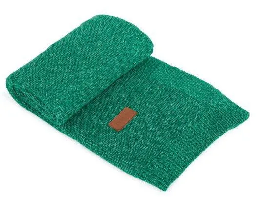 Ceba Strickdecke (90x90) Smaragdgrün