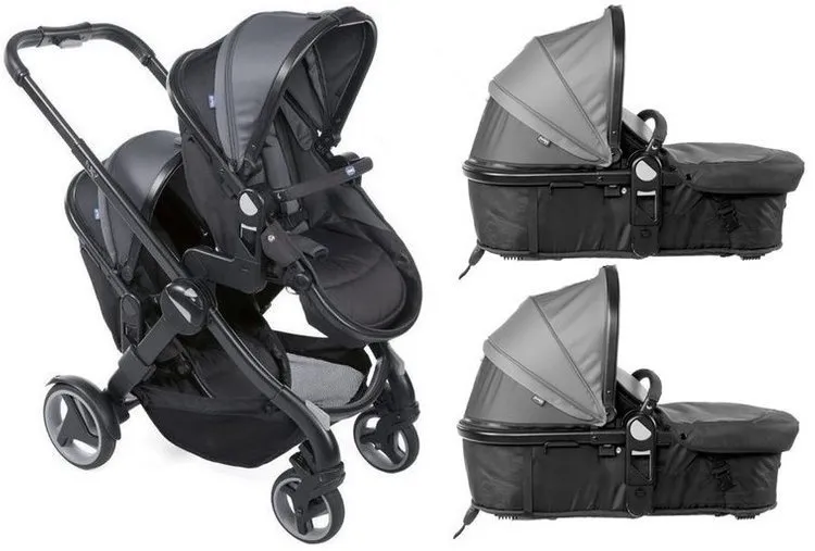 Chicco Fully Twin Mehrzweck-Kinderwagen Stone