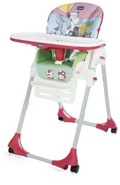 Chicco Polly Easy Feeding Stuhl 4 Räder Country Farm