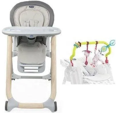 Chicco Polly Progres5 Fütterungsstuhl + Stirnband mit Spielzeug